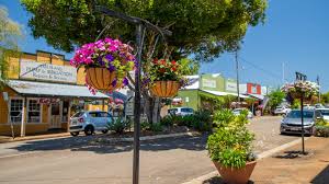 charming little village of Yungaburra with flowers decorating the side walks