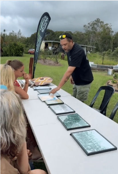 Allan sharing his cultur and history on a private tour at Rainforest to bush