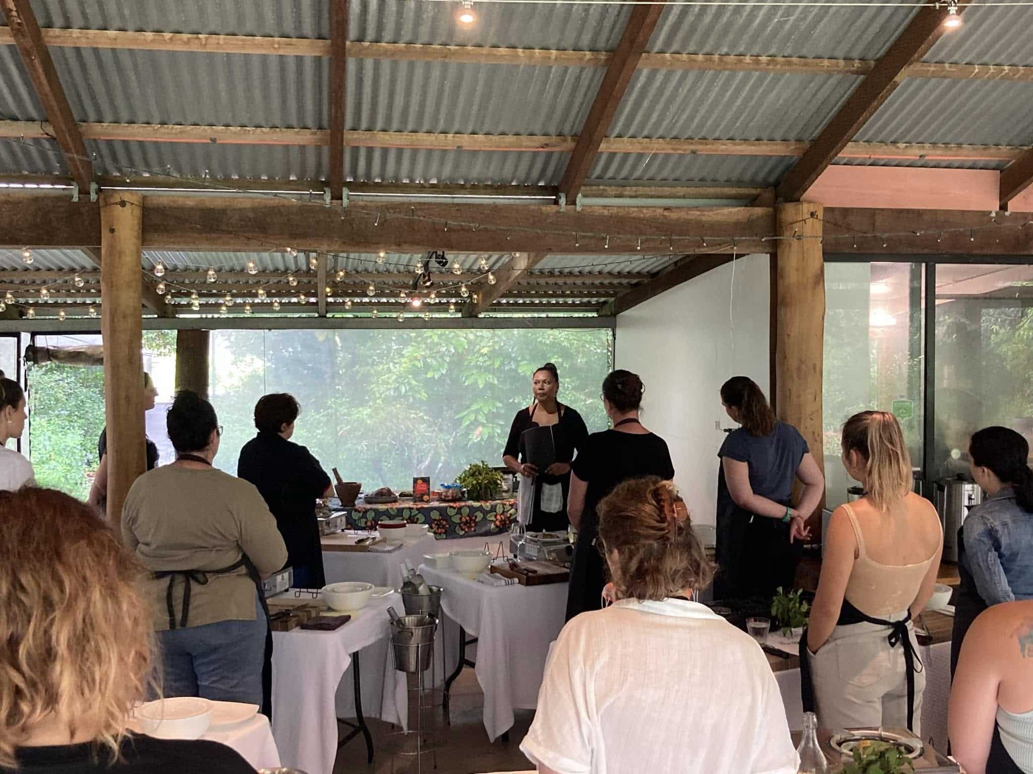 cooking class at malanda showcasing local produce