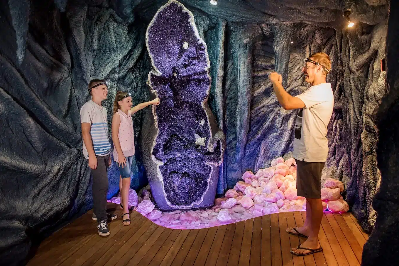 inside the crystal caves at Atherton